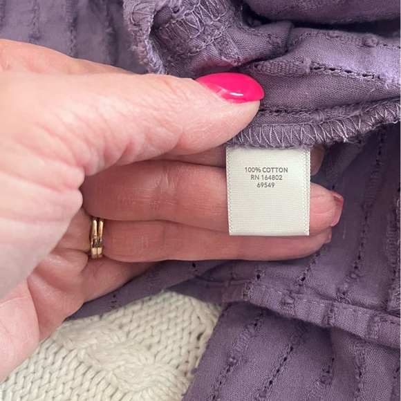 Christopher & Banks Lavender Button Down Blouse Women’s Size XL - Picture 2 of 13